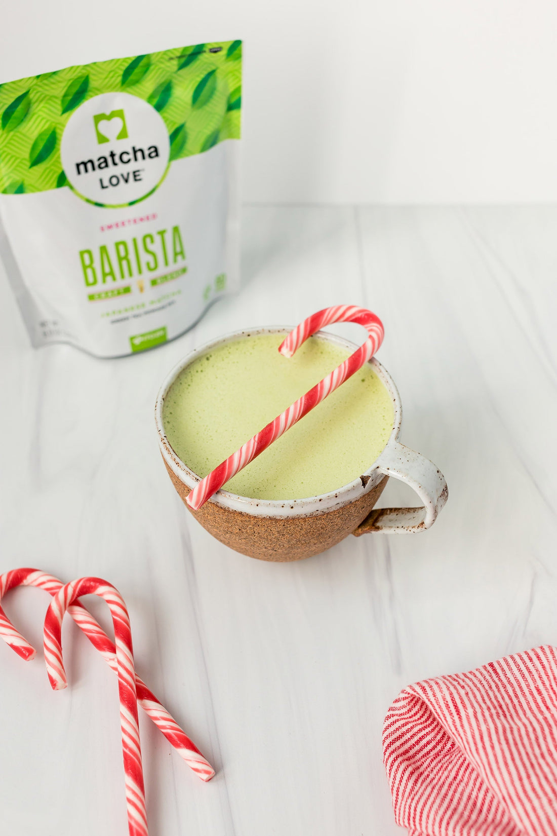 Peppermint Matcha Latte
