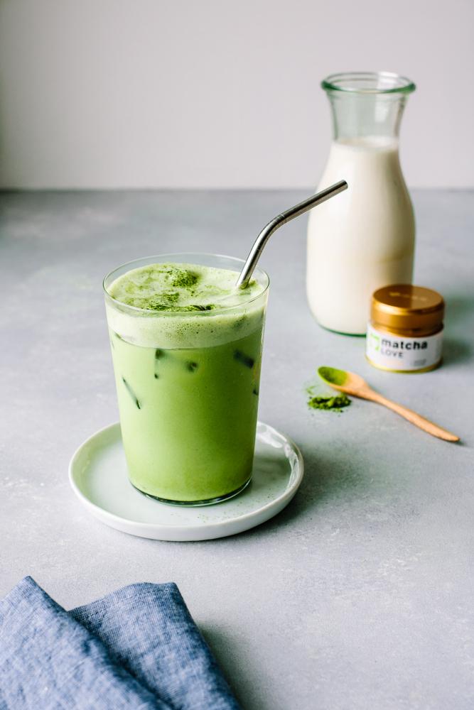 Iced Green Tea Latte アイス抹茶ラテ • Just One Cookbook