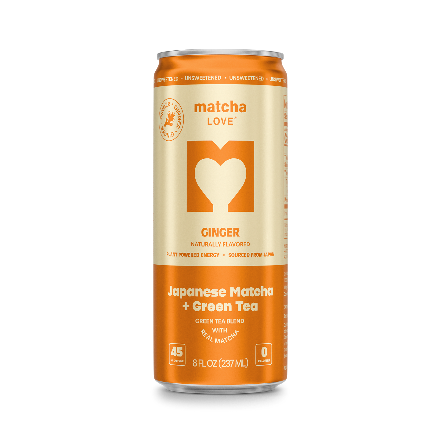 matcha LOVE Unsweetened Ginger Matcha + Green Tea
