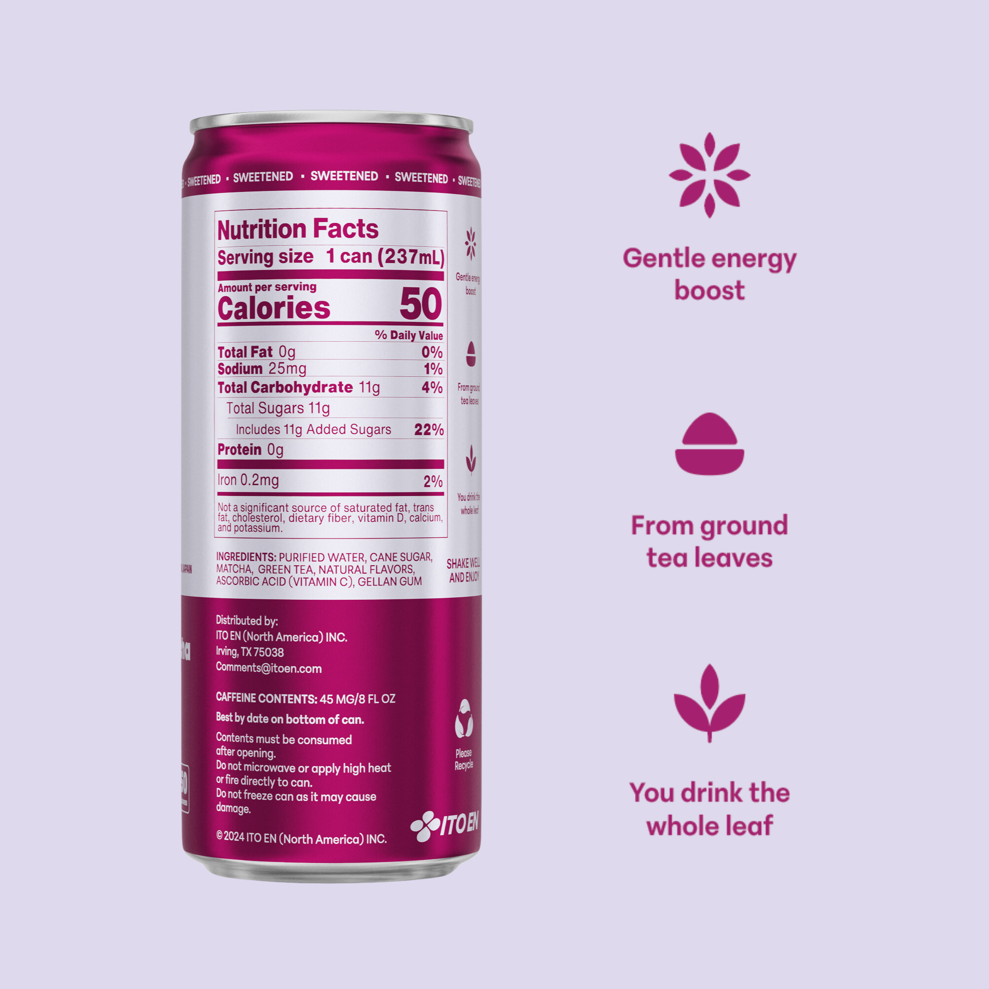 matcha LOVE Sweetened Passion Fruit Matcha + Green Tea image - 2