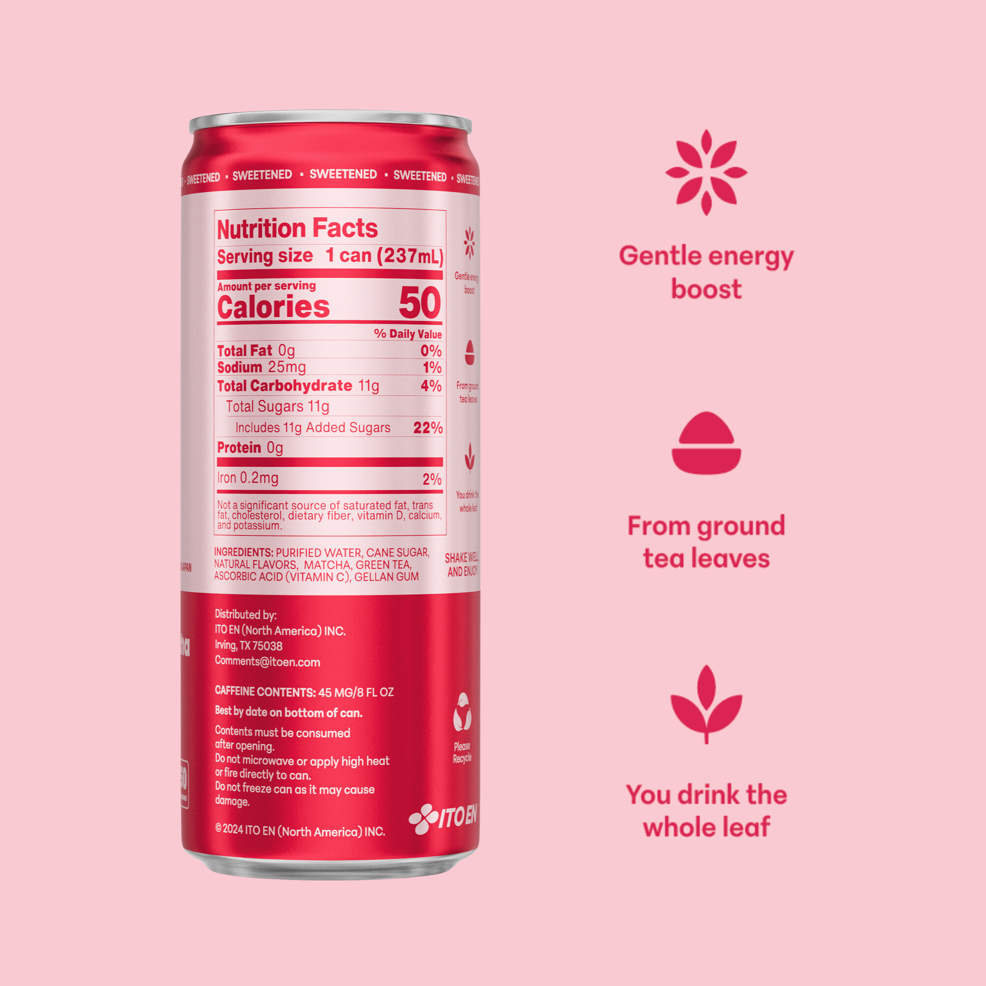 matcha LOVE Sweetened Strawberry Matcha + Green Tea image - 2