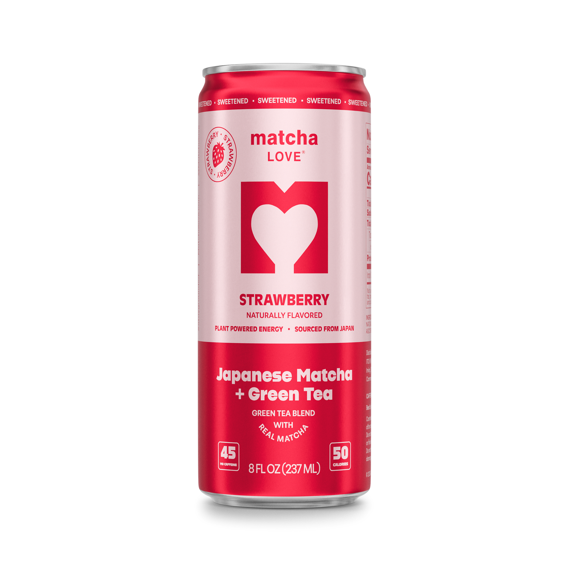 matcha LOVE Sweetened Strawberry Matcha + Green Tea