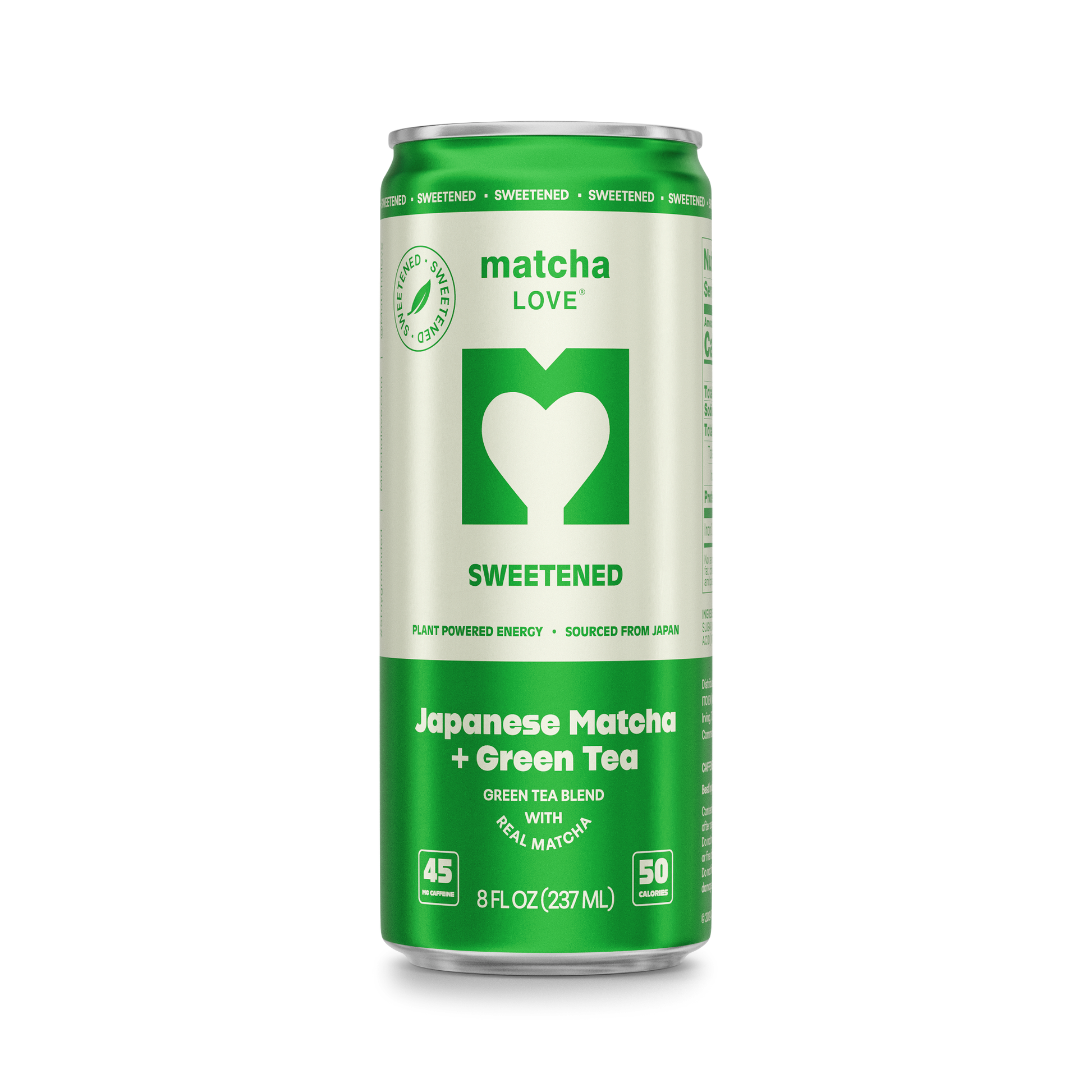 matcha LOVE Sweetened Matcha + Green Tea