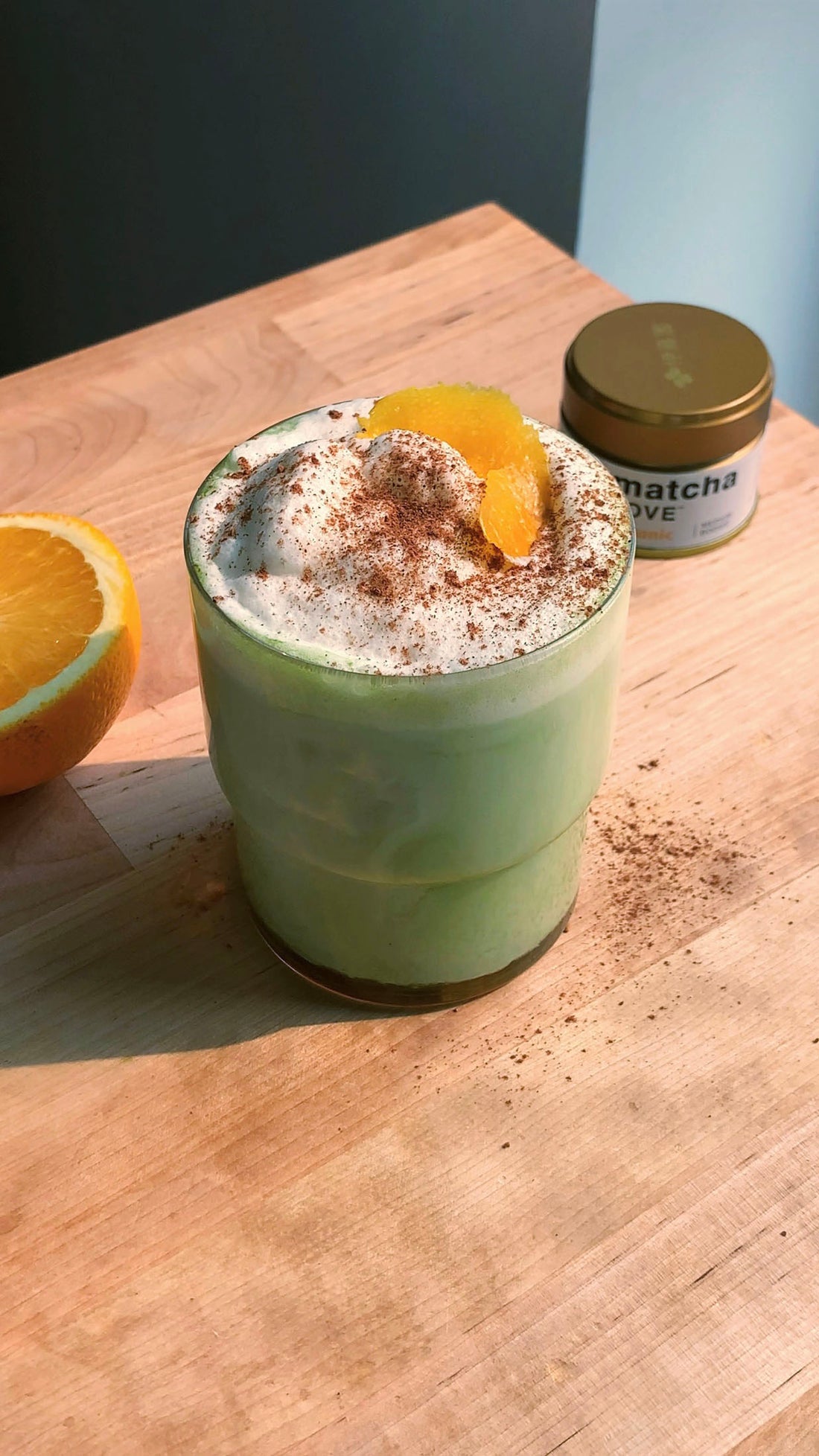 Orange Maple Matcha Latte