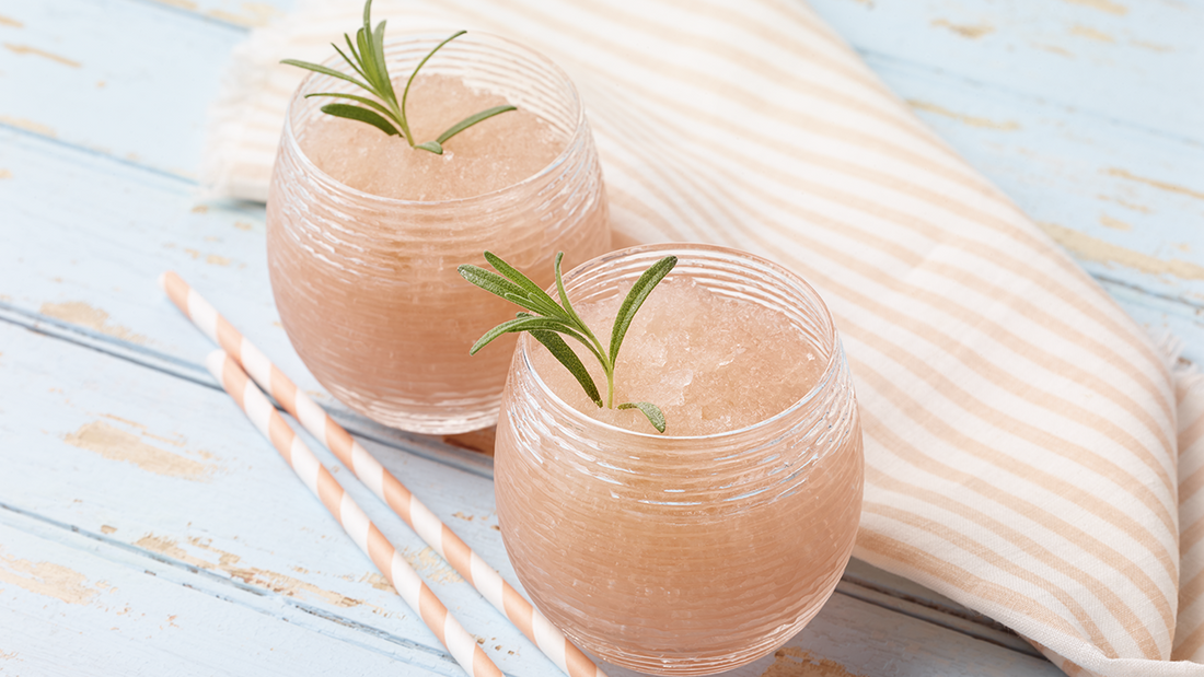 Matcha, Pink Grapefruit And Rosemary-Infused Slushy