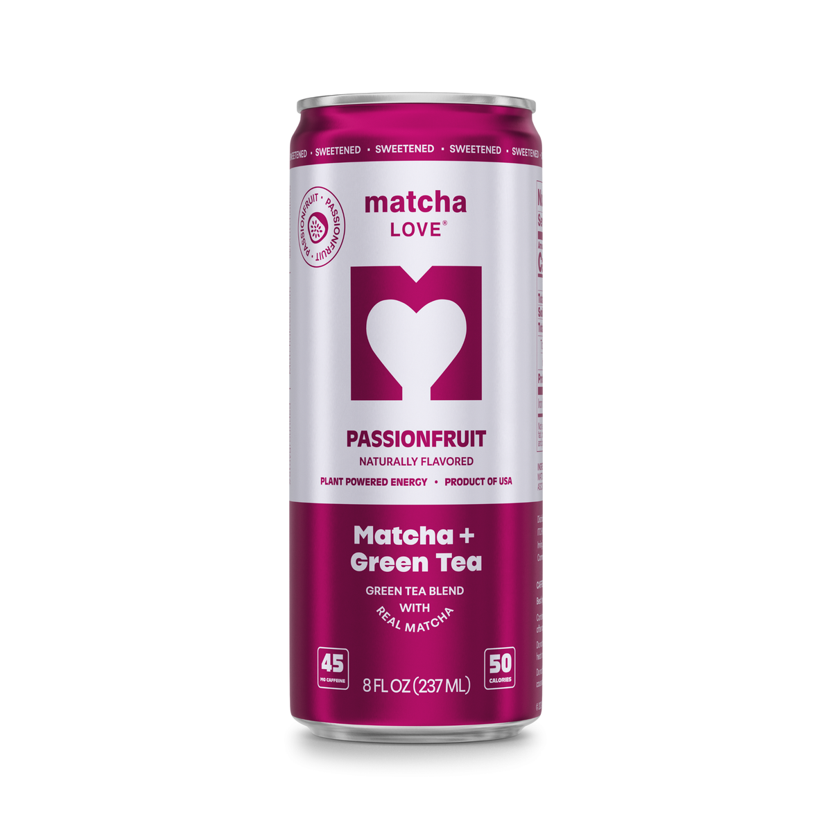 Sweetened Passion Fruit Matcha + Green Tea