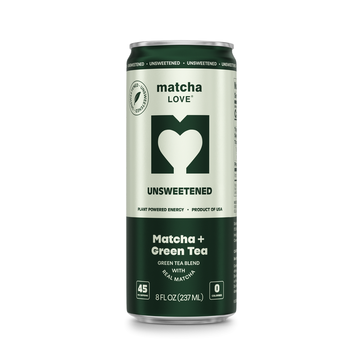 Unsweetened Matcha + Green Tea