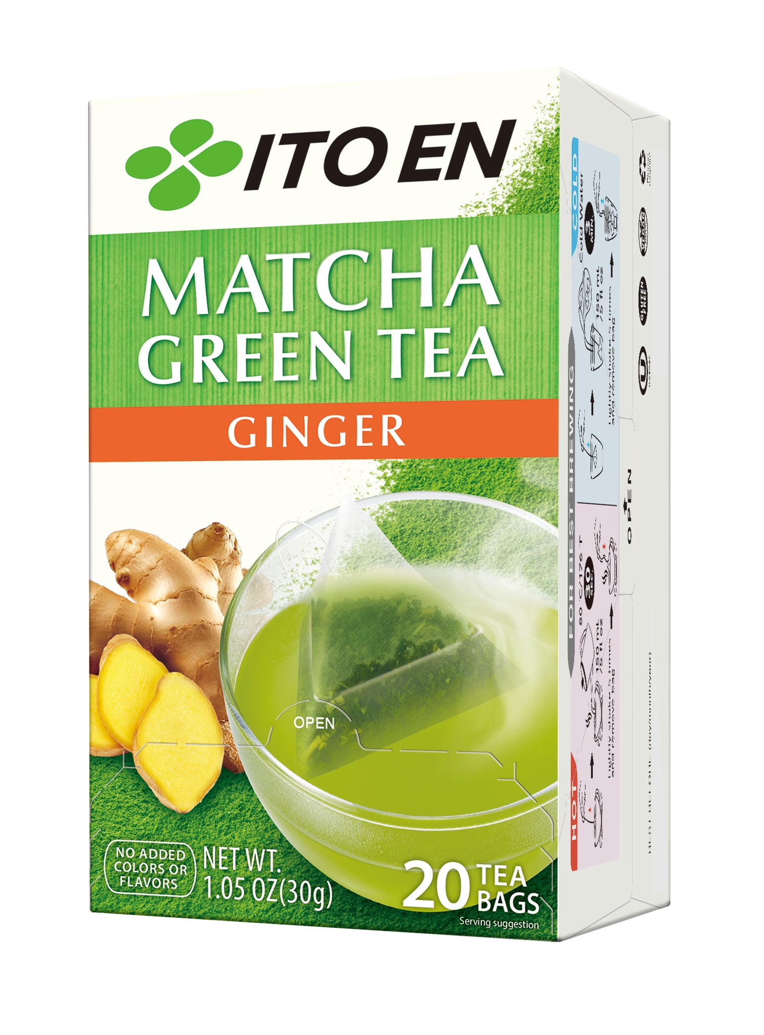 Matcha Green Tea Ginger Tea Bags