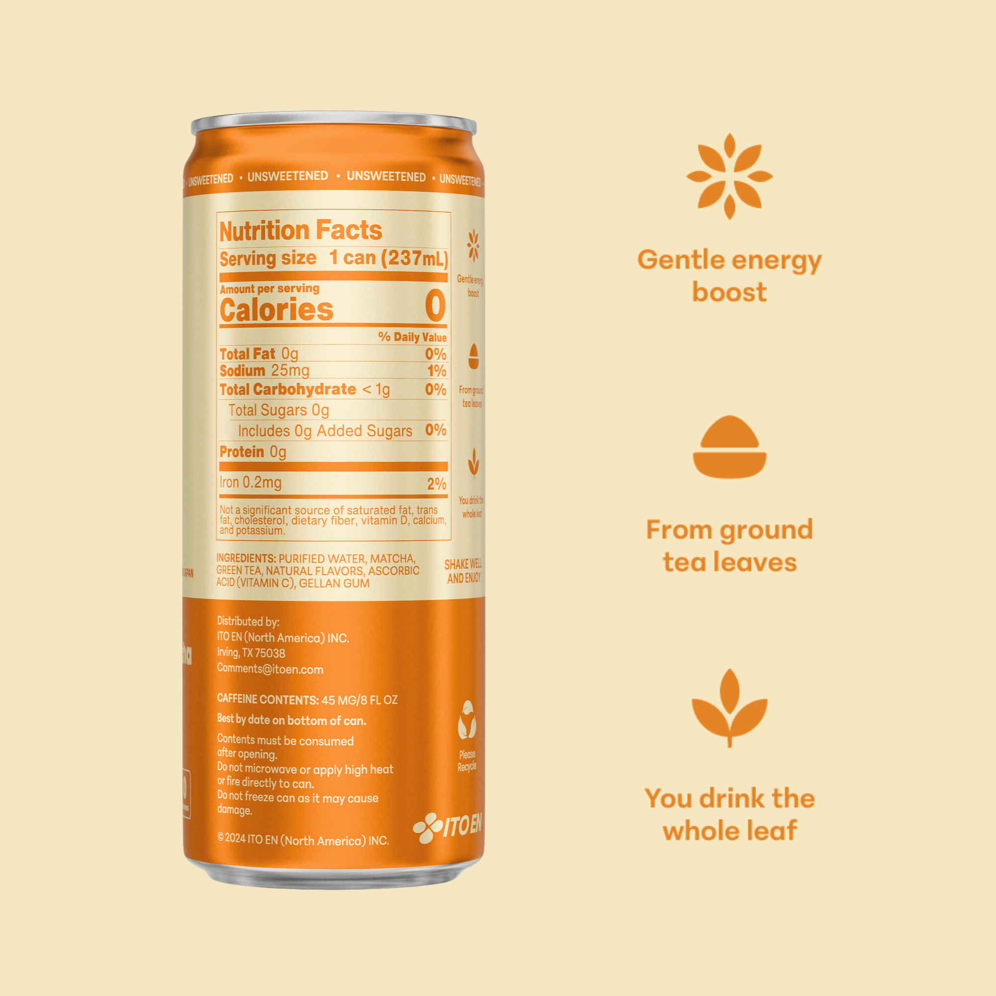 matcha LOVE Unsweetened Ginger Matcha + Green Tea image - 2