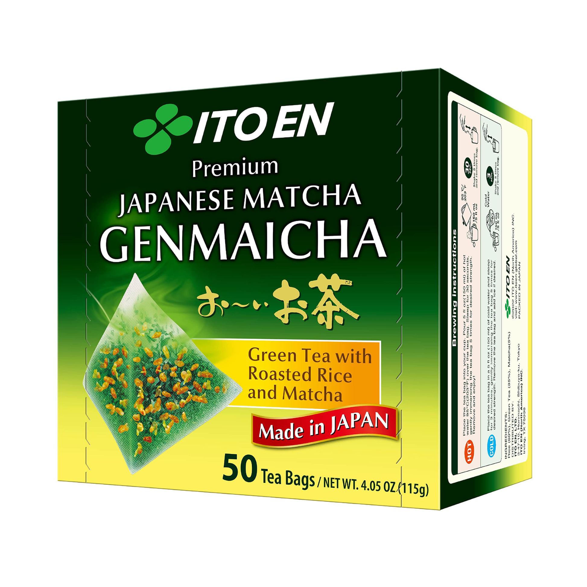 Premium Japanese Matcha Genmaicha Tea Bags