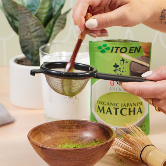 Oi Ocha Organic Matcha being made